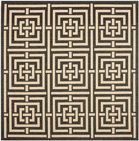 Safavieh Courtyard Cy6937-26 Black / Bone Geometric Area Rug