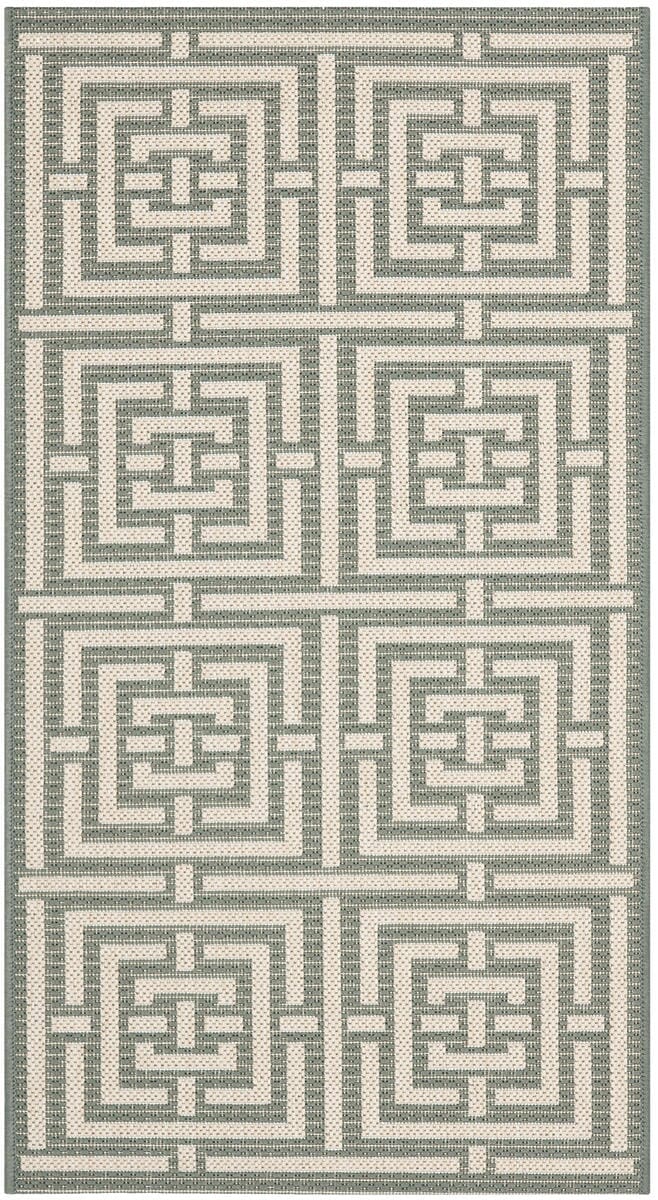 Safavieh Courtyard Cy6937-65 Grey / Cream Geometric Area Rug