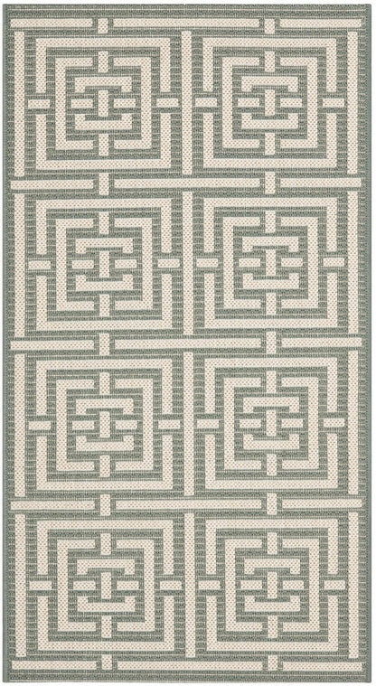 Safavieh Courtyard Cy6937-65 Grey / Cream Geometric Area Rug