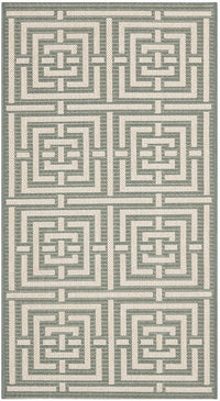 Safavieh Courtyard Cy6937-65 Grey / Cream Geometric Area Rug