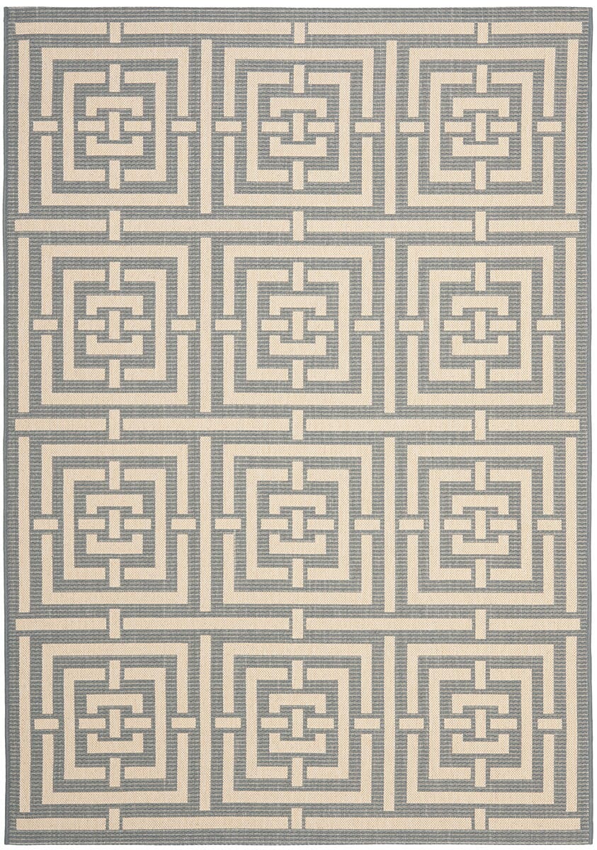 Safavieh Courtyard Cy6937-65 Grey / Cream Geometric Area Rug