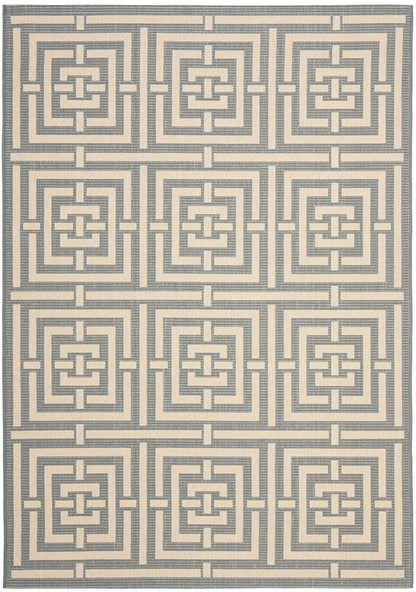 Safavieh Courtyard Cy6937-65 Grey / Cream Geometric Area Rug