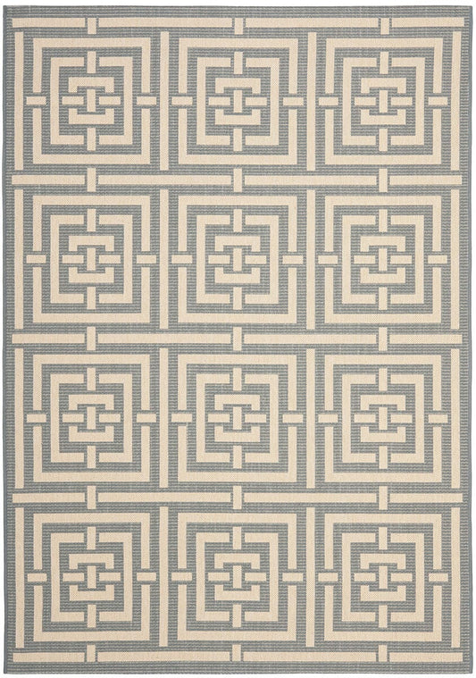 Safavieh Courtyard Cy6937-65 Grey / Cream Geometric Area Rug