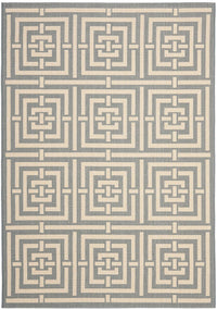 Safavieh Courtyard Cy6937-65 Grey / Cream Geometric Area Rug