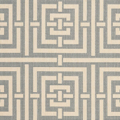 Safavieh Courtyard Cy6937-65 Grey / Cream Geometric Area Rug