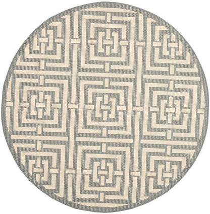 Safavieh Courtyard Cy6937-65 Grey / Cream Geometric Area Rug