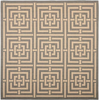 Safavieh Courtyard Cy6937-65 Grey / Cream Geometric Area Rug