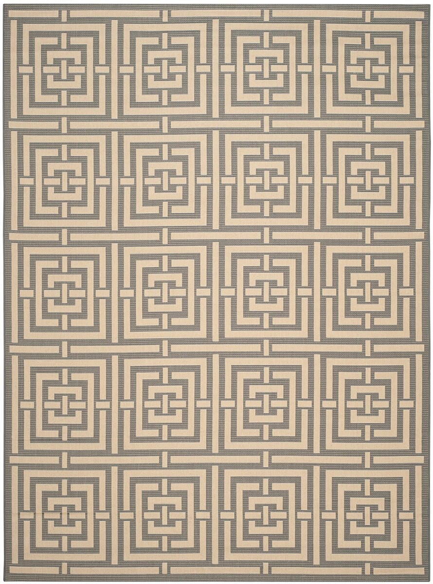 Safavieh Courtyard Cy6937-65 Grey / Cream Geometric Area Rug