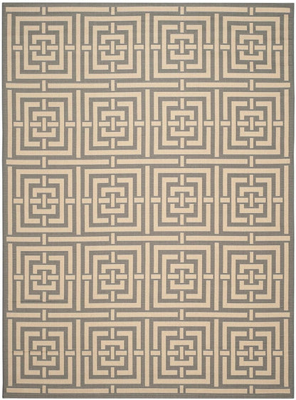 Safavieh Courtyard Cy6937-65 Grey / Cream Geometric Area Rug