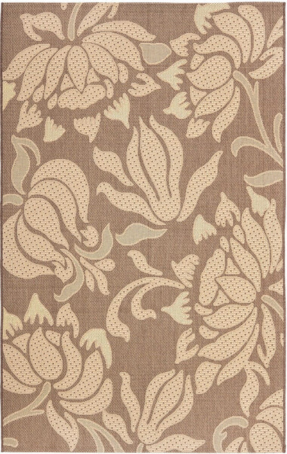 Safavieh Courtyard Cy7013-229A21 Light Chocolate / Cream Floral / Country Area Rug