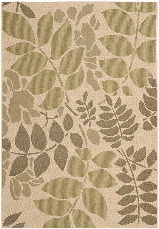 Safavieh Courtyard Cy7015-14A7 Cream / Green Floral / Country Area Rug