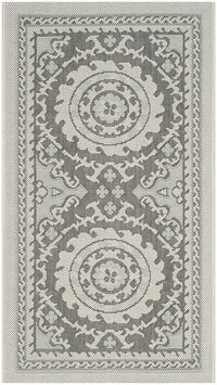 Safavieh Courtyard Cy7059-78A18 Light Grey / Anthracite Damask Area Rug