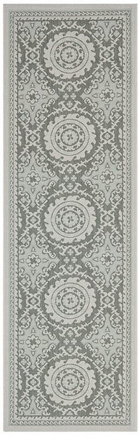 Safavieh Courtyard Cy7059-78A18 Light Grey / Anthracite Damask Area Rug