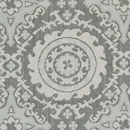 Safavieh Courtyard Cy7059-78A18 Light Grey / Anthracite Damask Area Rug