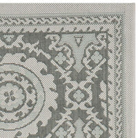 Safavieh Courtyard Cy7059-78A18 Light Grey / Anthracite Damask Area Rug