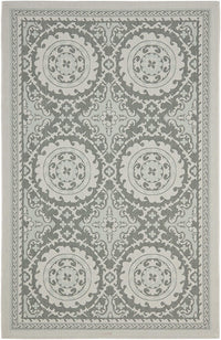 Safavieh Courtyard Cy7059-78A18 Light Grey / Anthracite Damask Area Rug