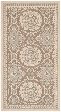 Safavieh Courtyard Cy7059-79A18 Beige / Dark Beig Damask Area Rug