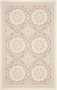 Safavieh Courtyard Cy7059-79A18 Beige / Dark Beig Damask Area Rug