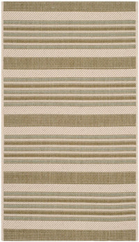 Safavieh Courtyard Cy7062-234A18 Beige / Green Striped Area Rug