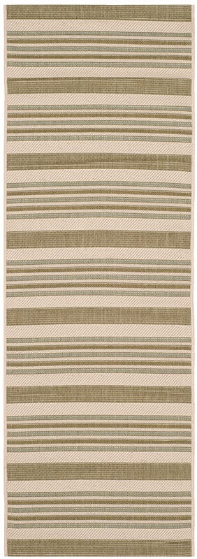 Safavieh Courtyard Cy7062-234A18 Beige / Green Striped Area Rug