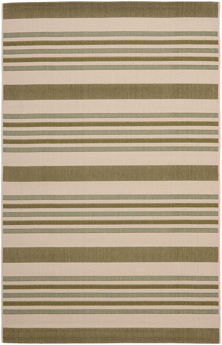 Safavieh Courtyard Cy7062-234A18 Beige / Green Striped Area Rug