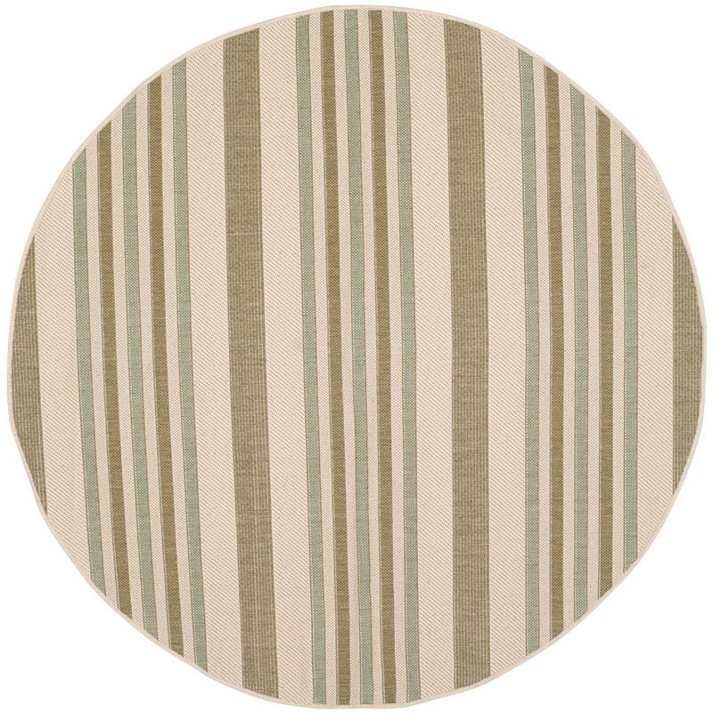 Safavieh Courtyard Cy7062-234A18 Beige / Green Striped Area Rug