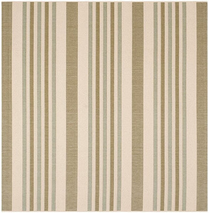 Safavieh Courtyard Cy7062-234A18 Beige / Green Striped Area Rug