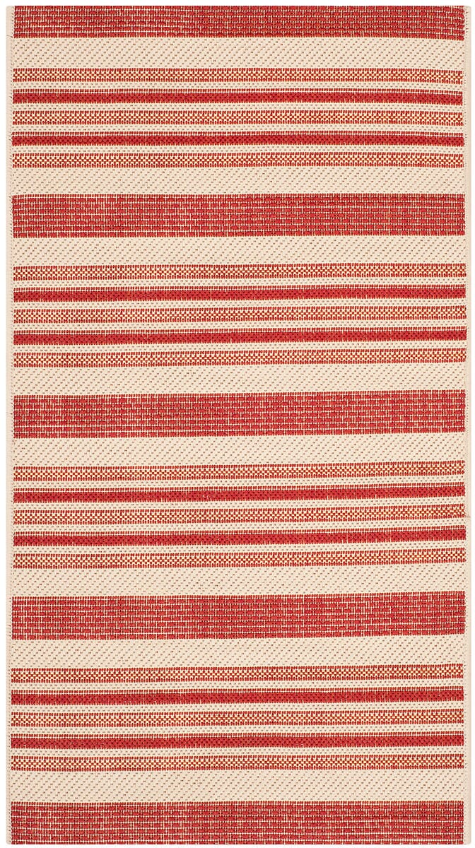 Safavieh Courtyard Cy7062-238A21 Beige / Red Striped Area Rug