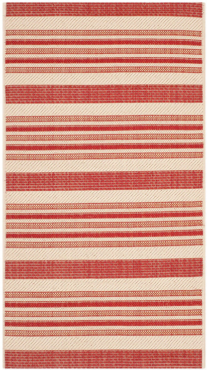 Safavieh Courtyard Cy7062-238A21 Beige / Red Striped Area Rug