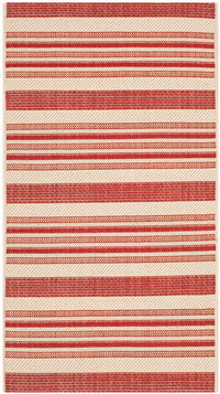 Safavieh Courtyard Cy7062-238A21 Beige / Red Striped Area Rug