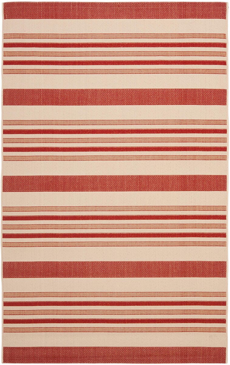 Safavieh Courtyard Cy7062-238A21 Beige / Red Striped Area Rug