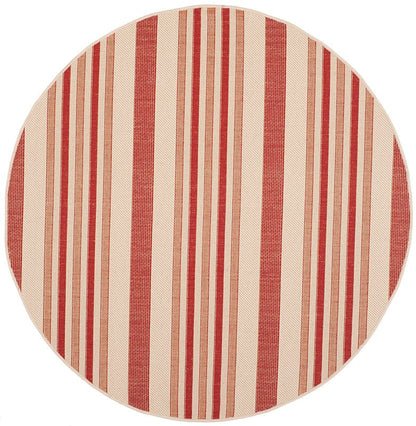 Safavieh Courtyard Cy7062-238A21 Beige / Red Striped Area Rug