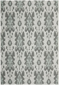 Safavieh Courtyard Cy7276-78A18 Ltgy Anthracite / Aqua Weft Damask Area Rug