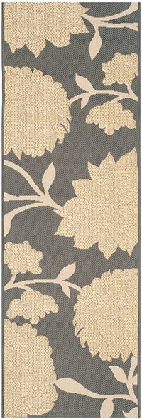 Safavieh Courtyard Cy7321-246A21 Anthracite / Beige Floral / Country Area Rug