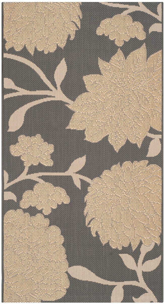 Safavieh Courtyard Cy7321-246A21 Anthracite / Beige Floral / Country Area Rug