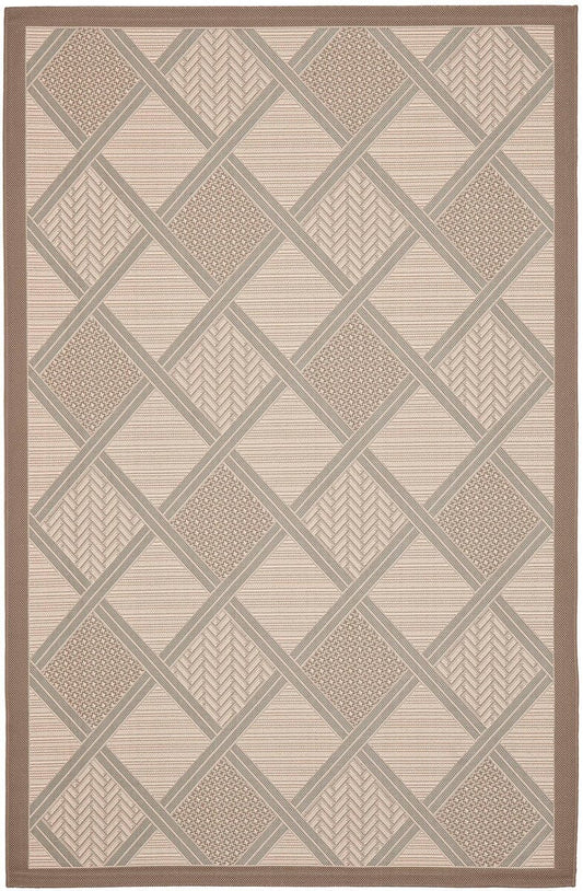 Safavieh Courtyard Cy7570-79A18 Beige / Dark Beige Geometric Area Rug