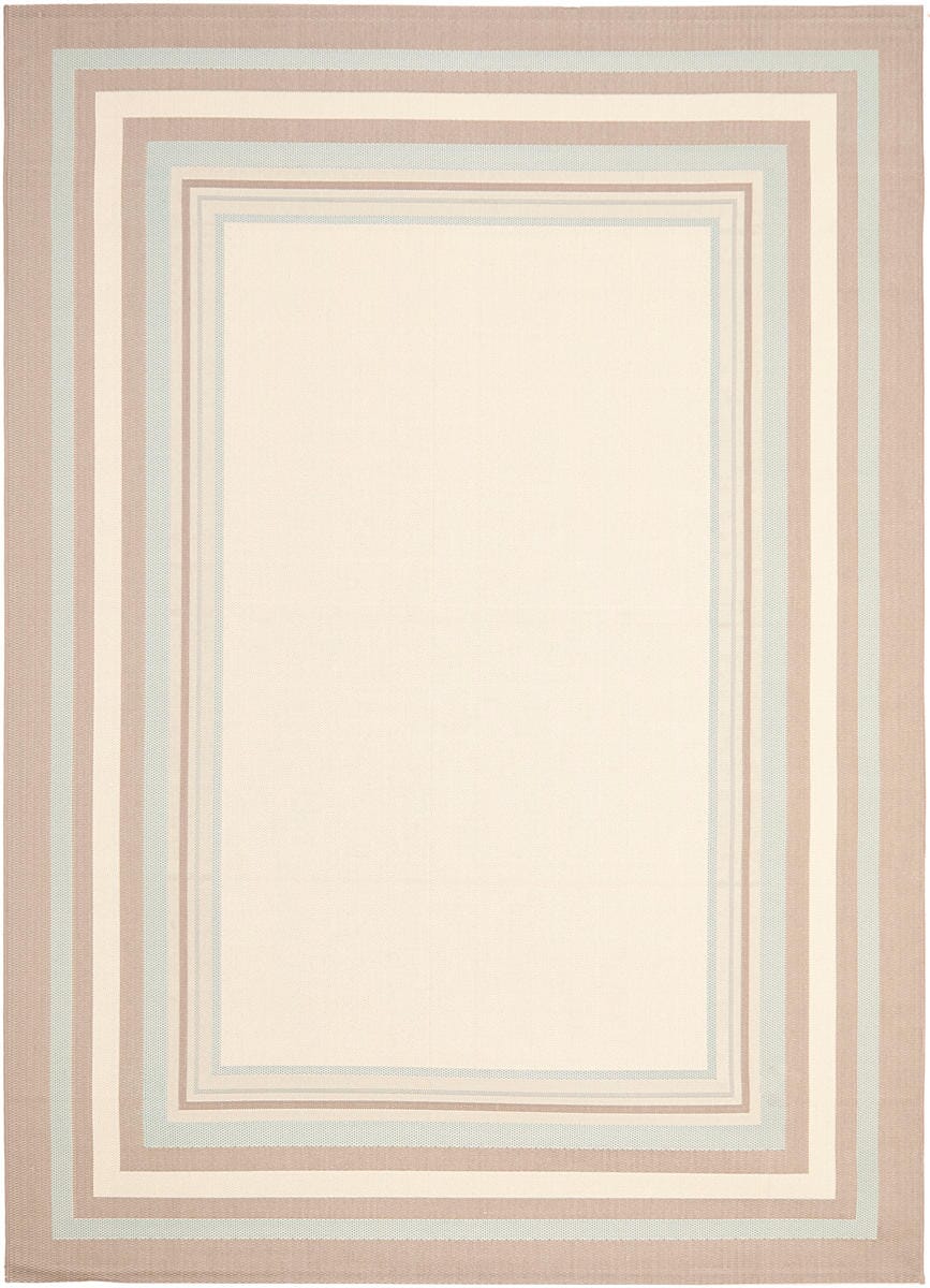 Safavieh Courtyard Cy7896-79A18 Beige / Blue Bordered Area Rug