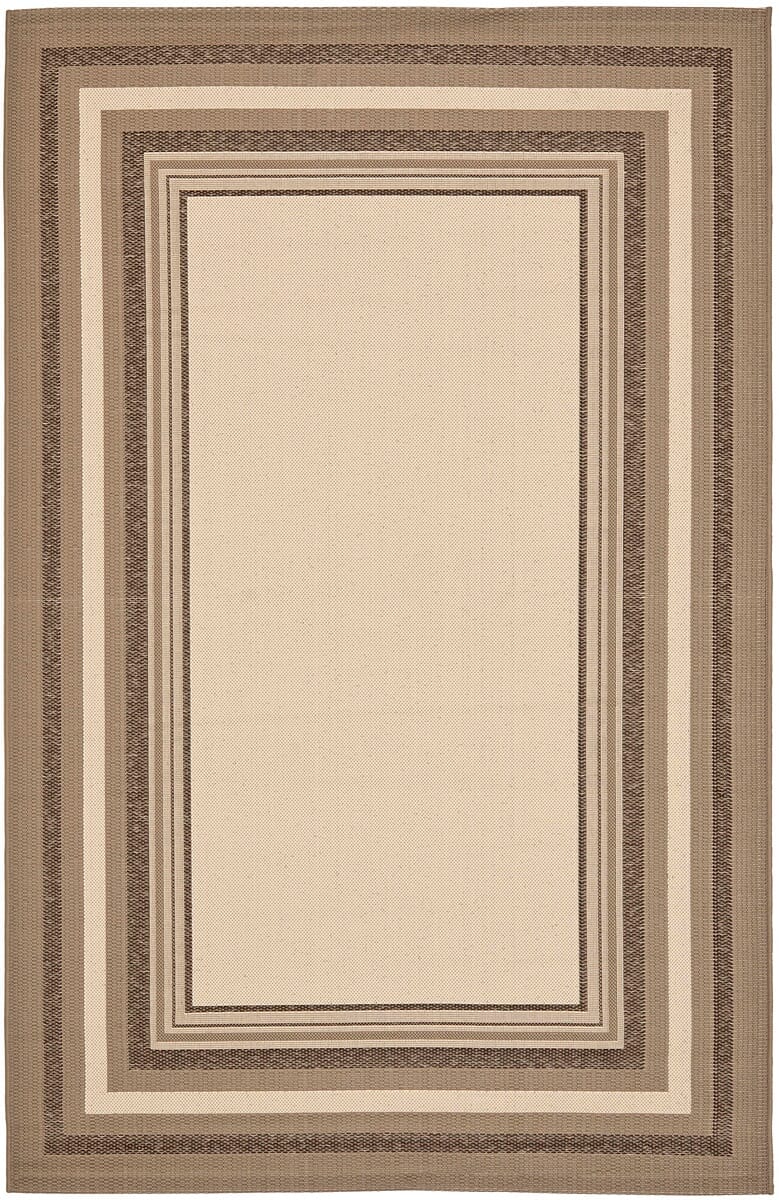 Safavieh Courtyard Cy7896-79A7 Beige / Dark Beig Bordered Area Rug