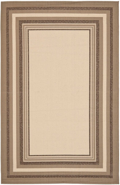 Safavieh Courtyard Cy7896-79A7 Beige / Dark Beig Bordered Area Rug