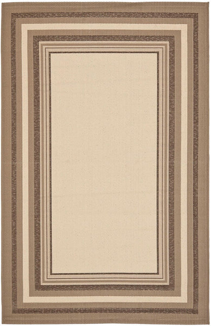 Safavieh Courtyard Cy7896-79A7 Beige / Dark Beige Bordered Area Rug