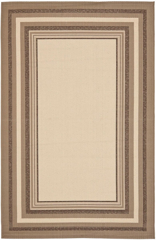 Safavieh Courtyard Cy7896-79A7 Beige / Dark Beige Bordered Area Rug