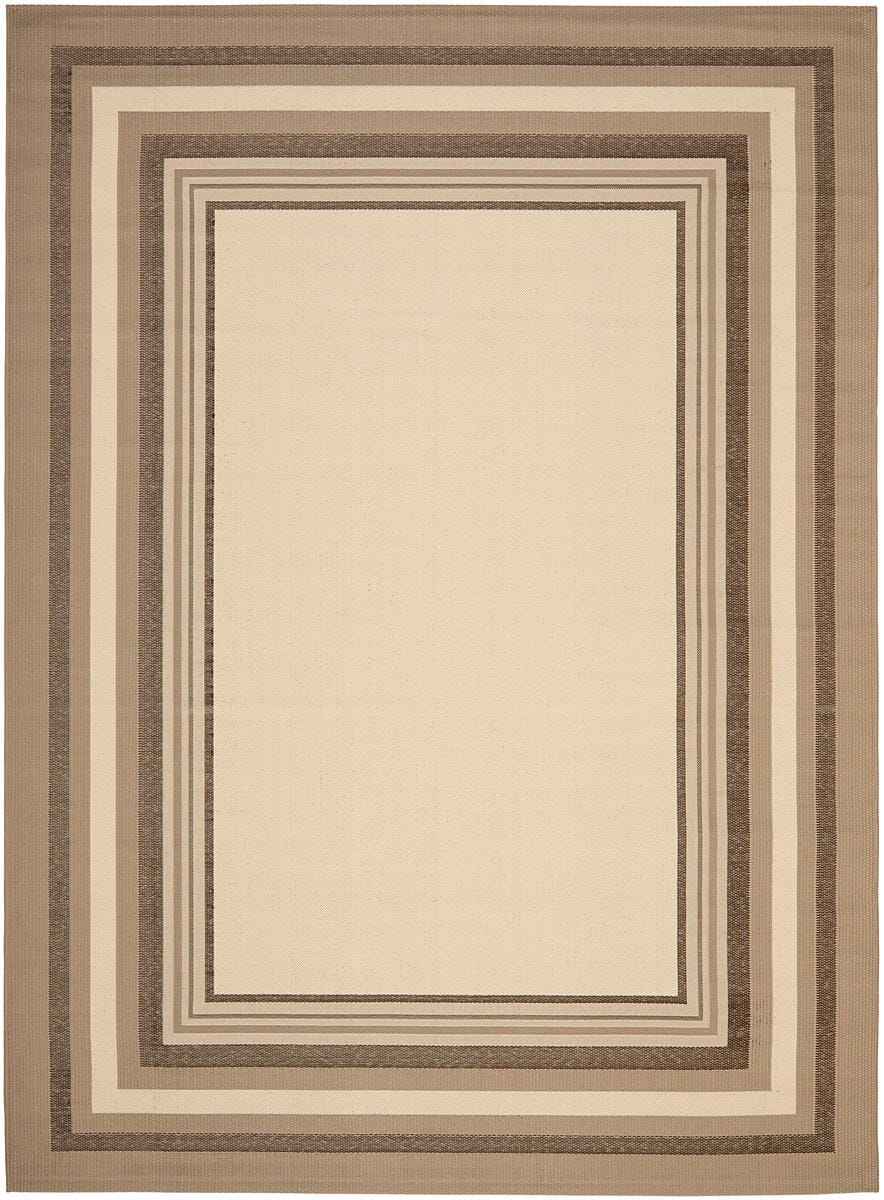 Safavieh Courtyard Cy7896-79A7 Beige / Dark Beig Bordered Area Rug