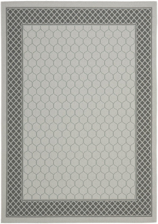 Safavieh Courtyard Cy7933-78A18 Light Grey / Anthracite Bordered Area Rug