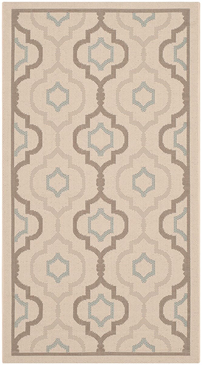 Safavieh Courtyard Cy7938-79A18 Beige / Dark Beige Geometric Area Rug