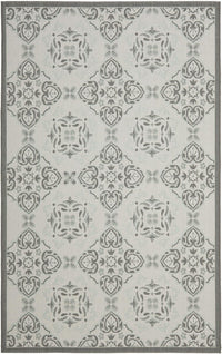 Safavieh Courtyard Cy7978-78A18 Light Grey / Anthracite Damask Area Rug
