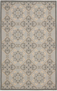 Safavieh Courtyard Cy7978-78A21 Light Grey / Anthracite Damask Area Rug