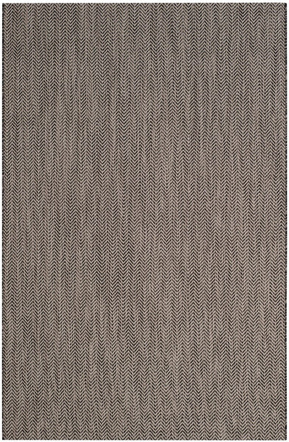 Safavieh Courtyard Cy8022-36621 Black / Beige Solid Color Area Rug