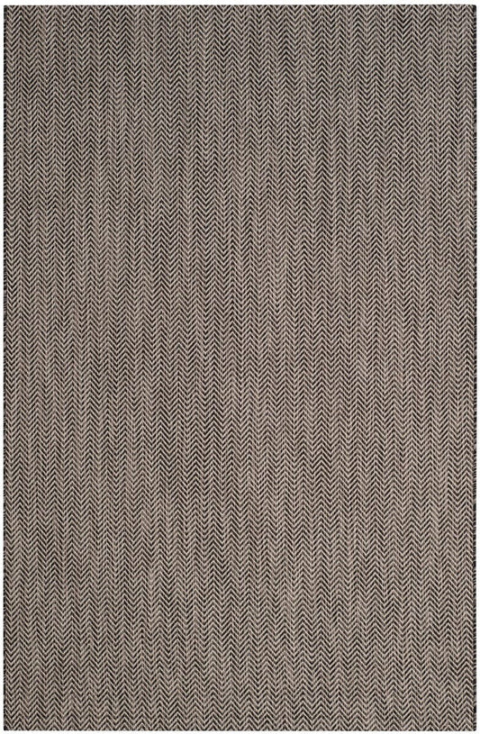 Safavieh Courtyard Cy8022-36621 Black / Beige Solid Color Area Rug