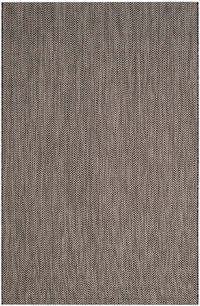 Safavieh Courtyard Cy8022-36621 Black / Beige Solid Color Area Rug