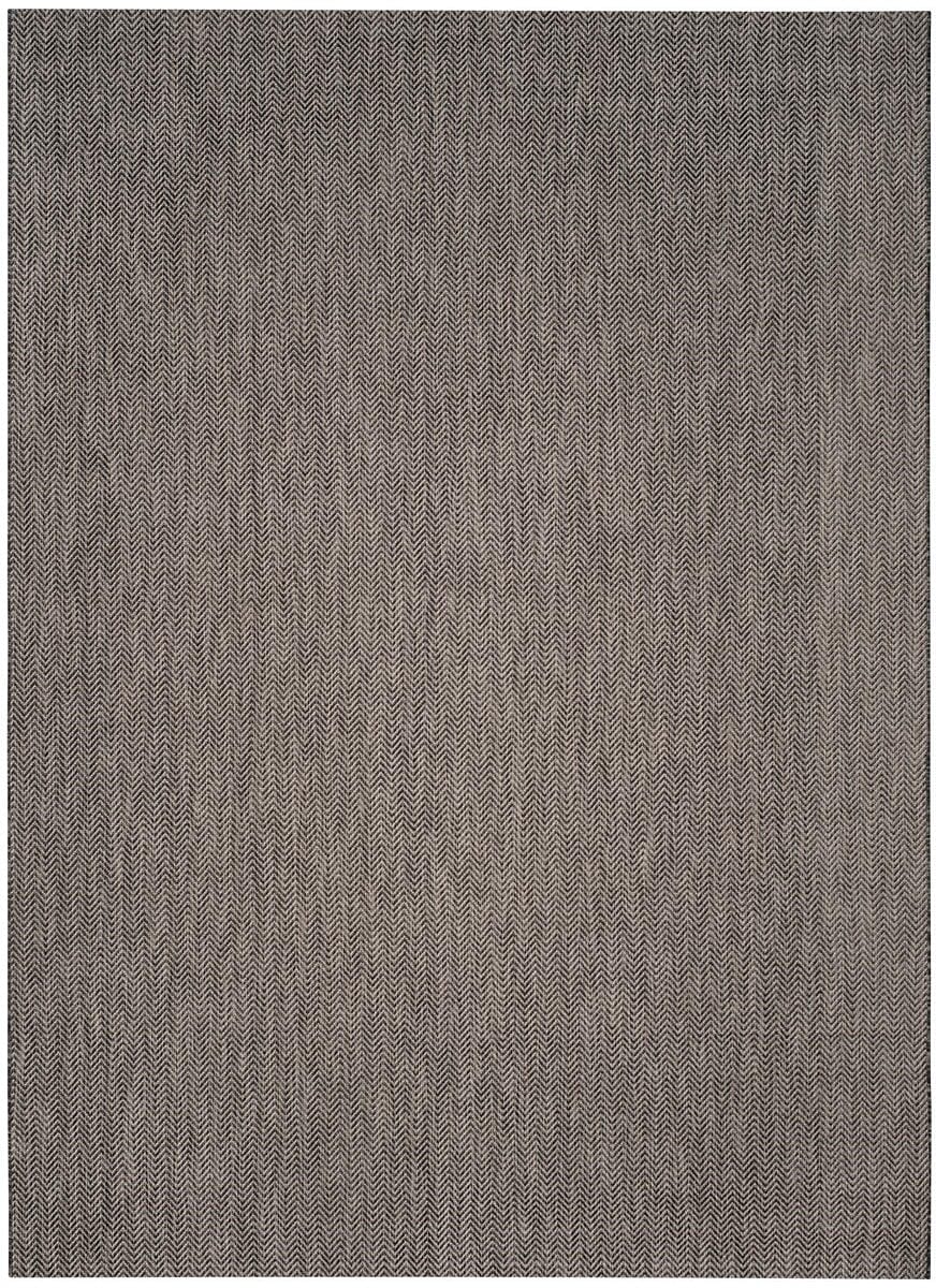 Safavieh Courtyard Cy8022-36621 Black / Beige Solid Color Area Rug